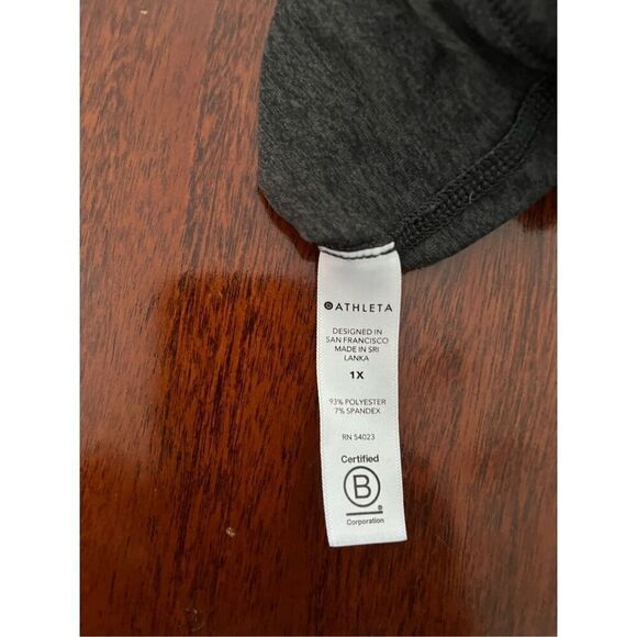 SZ 1XL Athleta UPTEMPO Sleeveless Tank in Charcoal Heather Gray and Excellent Us - Picture 9 of 9